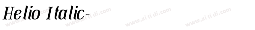 Helio Italic字体转换